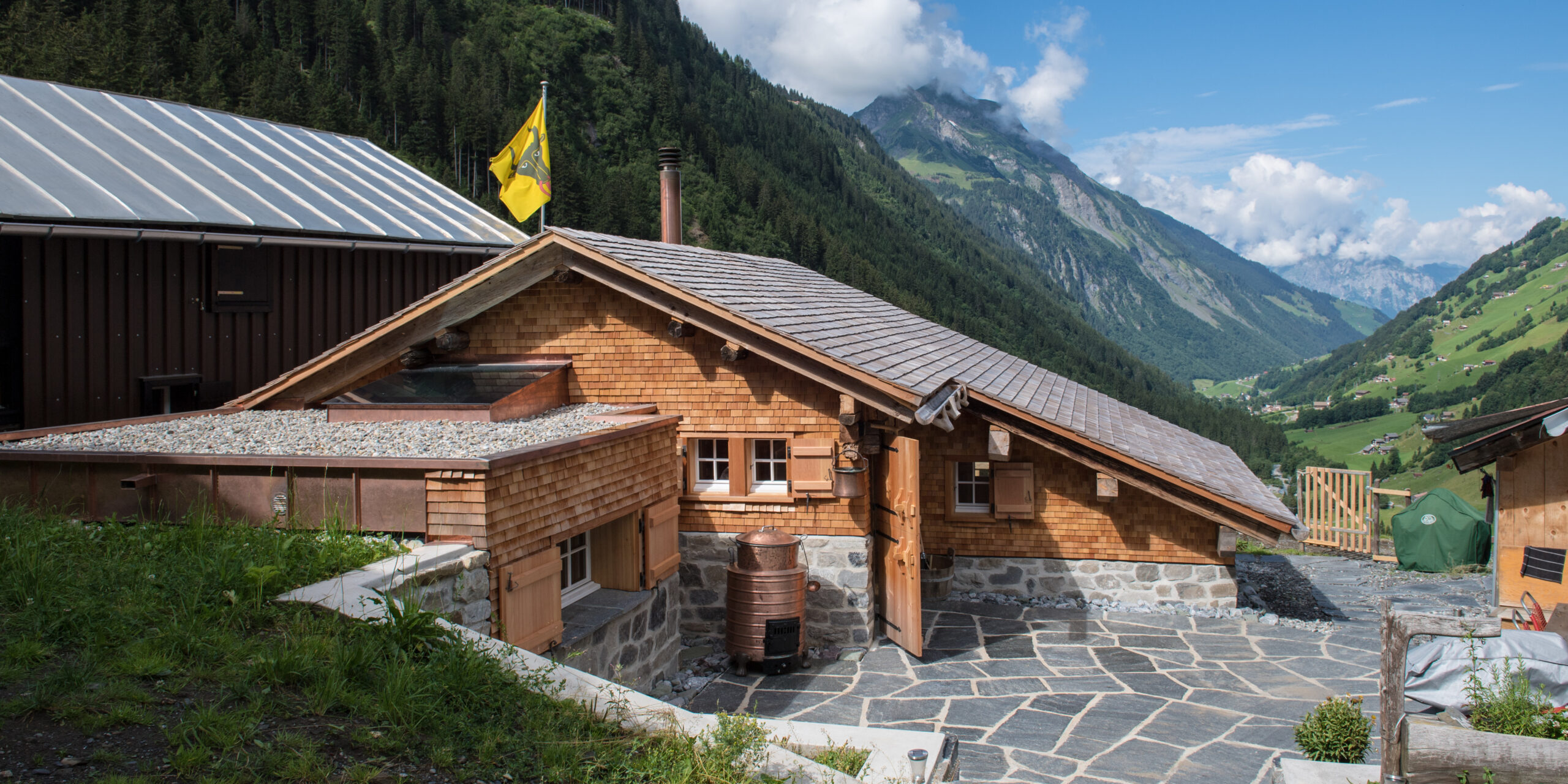 Alphütte Äsch Unterschächen, Aussenaufnahme, marty architektur