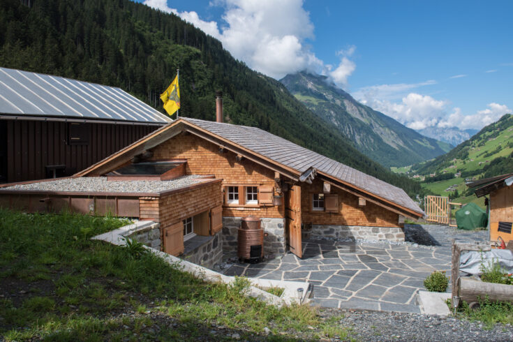 Alphütte Äsch Unterschächen, Aussenaufnahme, marty architektur