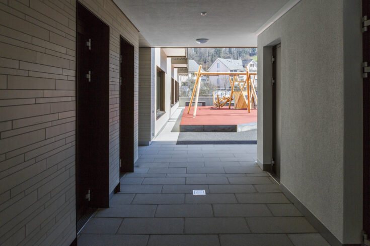 Alterswohnungen Wollerau, Spielplatz, marty architektur