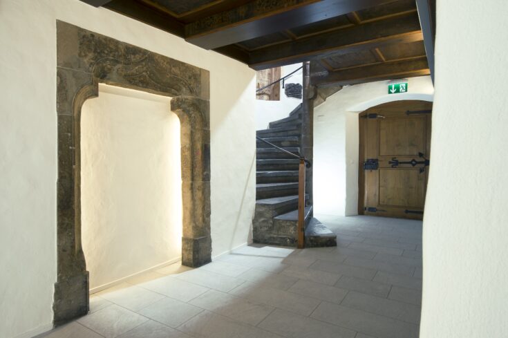 Lehnhof Altdorf, Restaurant Treppenaufgang, marty architektur