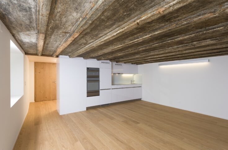 Lehnhof Altdorf, Wohnung Küche, marty architektur