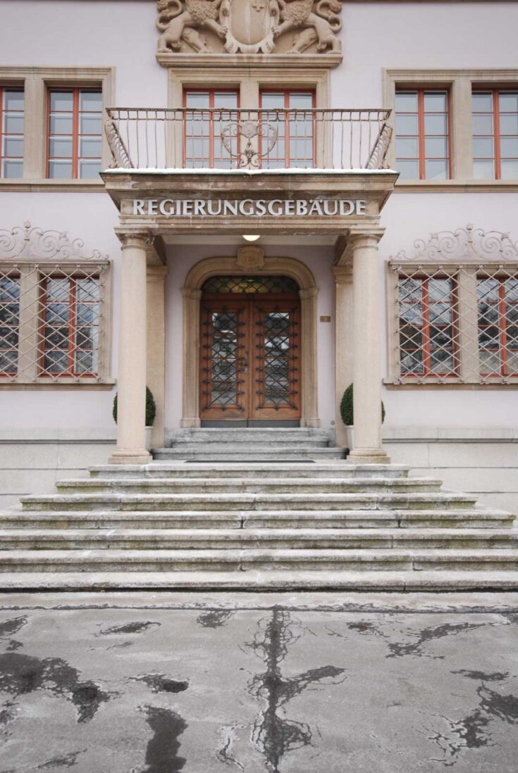 Regierungsgebäude Schwyz, Eingang, marty architektur