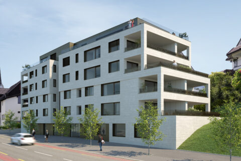 Zürcherstrasse Altendorf, Aussenvisualisierung, marty architektur