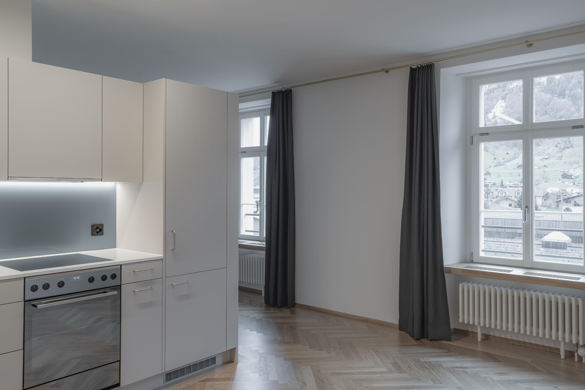 Hofmatt Arth, Alterswohnung Küche, marty architektur