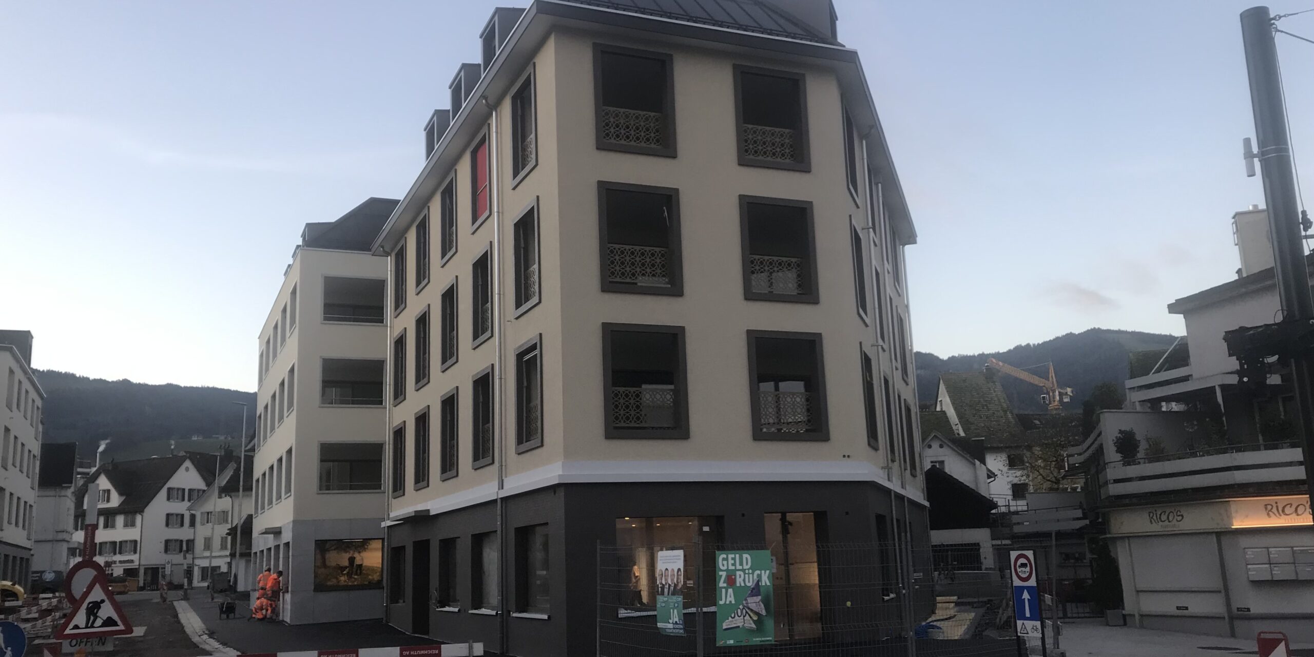 Schützenstrasse Lachen, Baufoto nach Gerüstdemontage, marty architektur