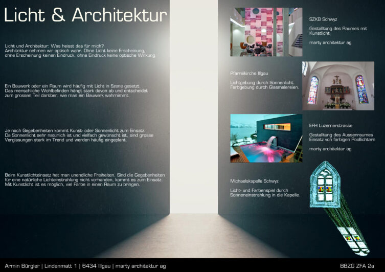 ÜK 3 Lea Inderbitzin und Armin Bürgler, Plakat Armin, marty architektur