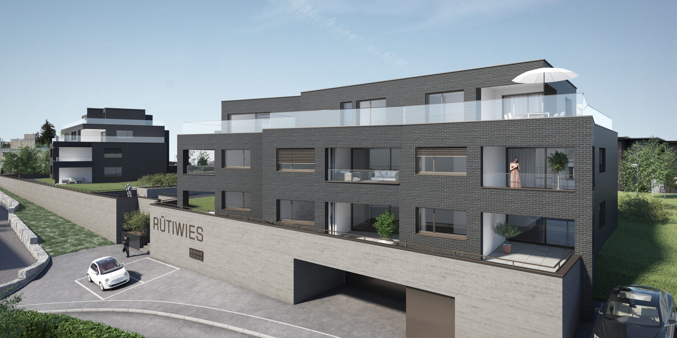 Rütiwies Altendorf, Aussenvisualisierung, marty architektur