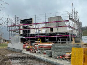 Riedlisgatter Rothenthurm, Baufoto Aufrichten Holzbau, marty architektur