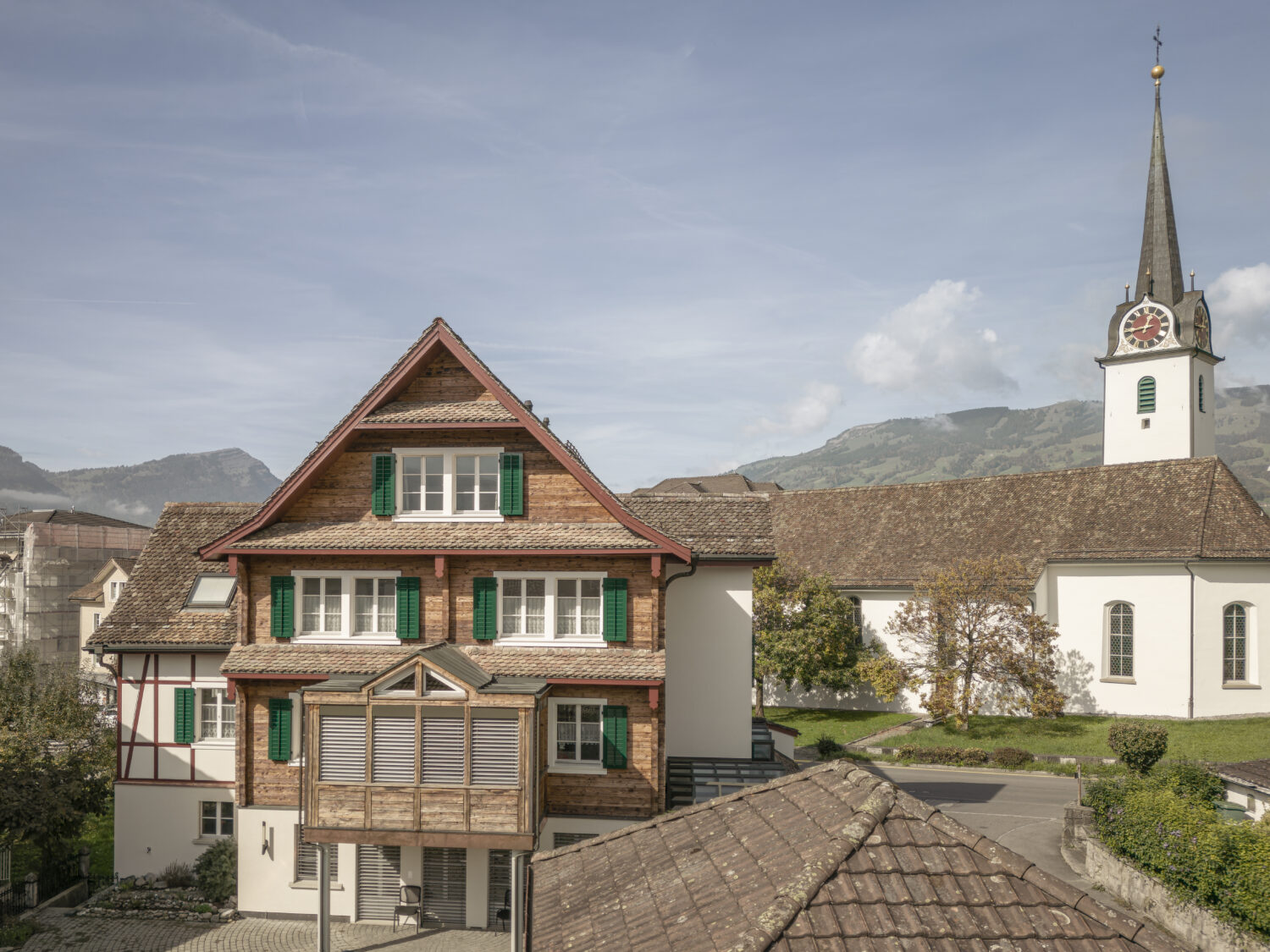 Alte Kaplanei Pfrundhaus Seewen, Aussenaufnahme, marty architektur