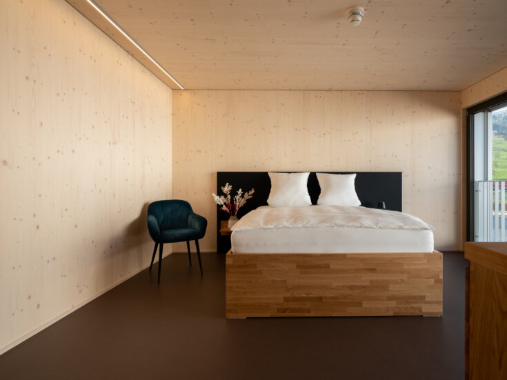 Motel Altendorf, Schlafzimmer, marty architektur