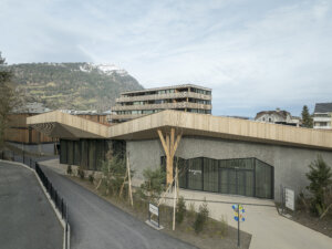 Tierpark Goldau, Eingangshalle, Aussenaufnahme, marty architektur ag