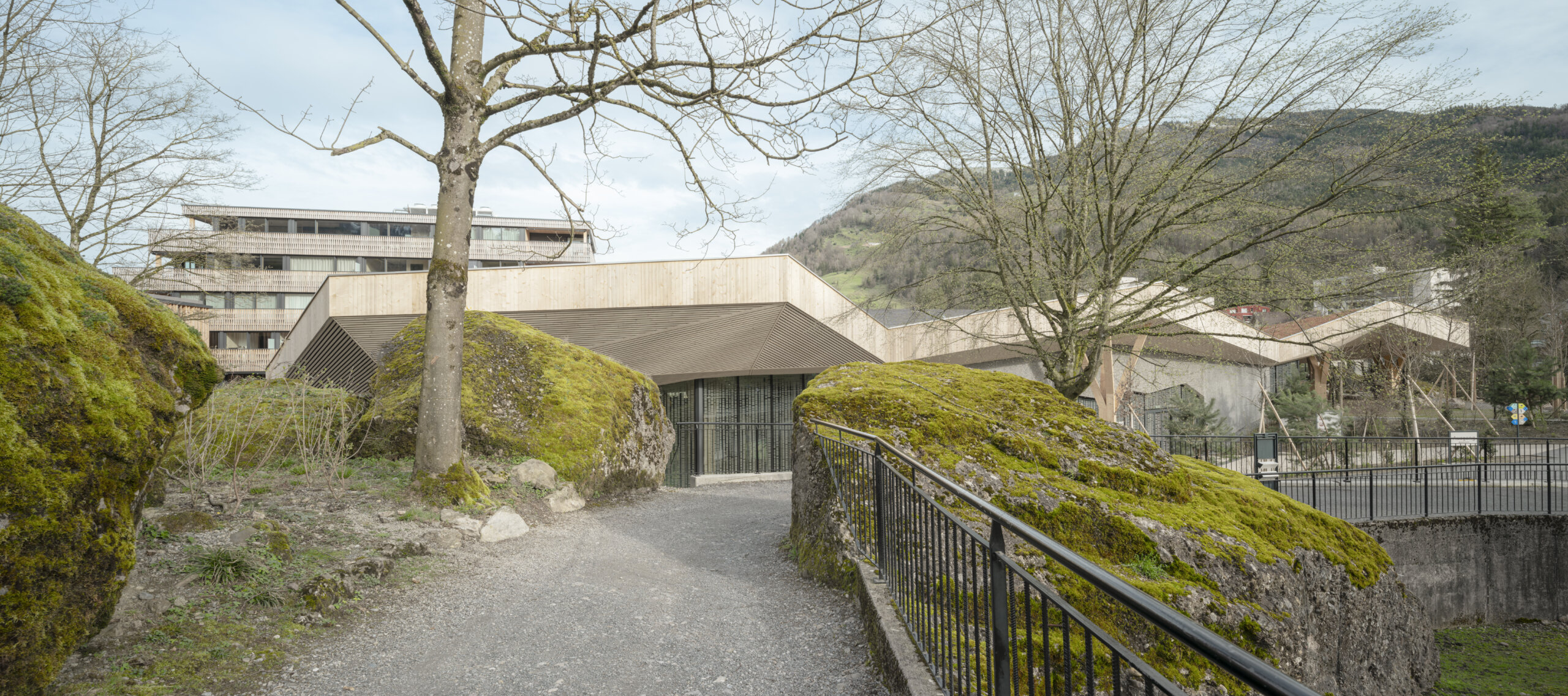 Tierpark Goldau, Eingangshalle, Aussenaufnahme, marty architektur ag