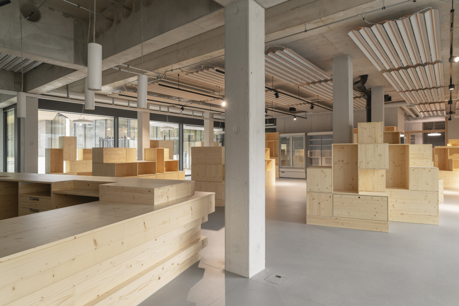 Tierpark Goldau, Shop und Restaurant, Verkaufsfläche, marty architektur ag