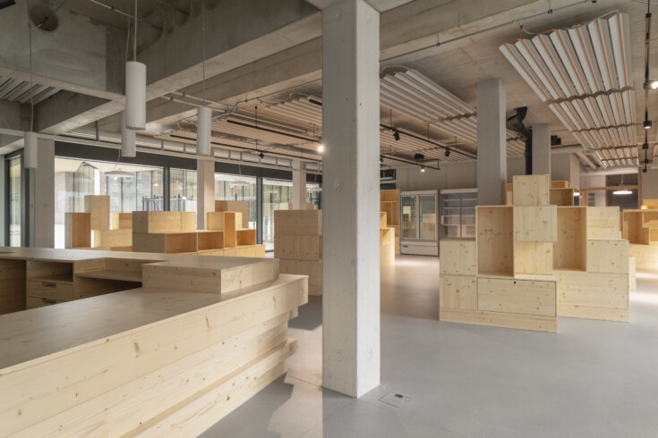 Tierpark Goldau, Shop und Restaurant, Verkaufsfläche, marty architektur ag