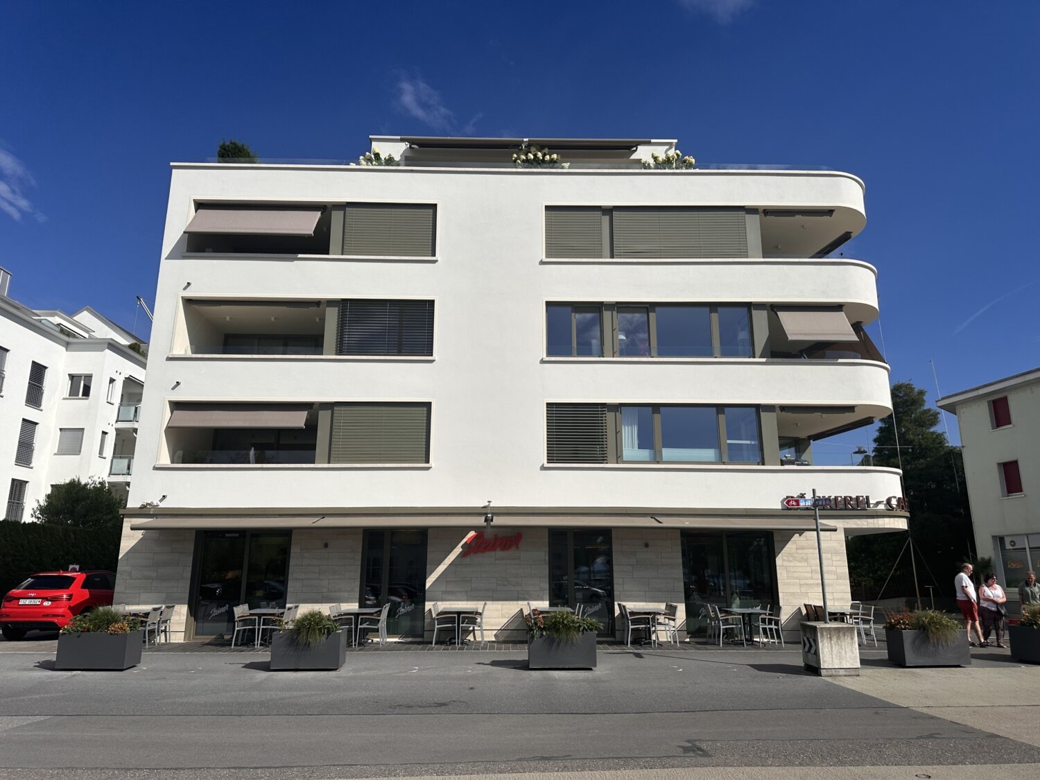 Kapellstrasse Lachen, Aussenaufnahme Fassade, marty architektur