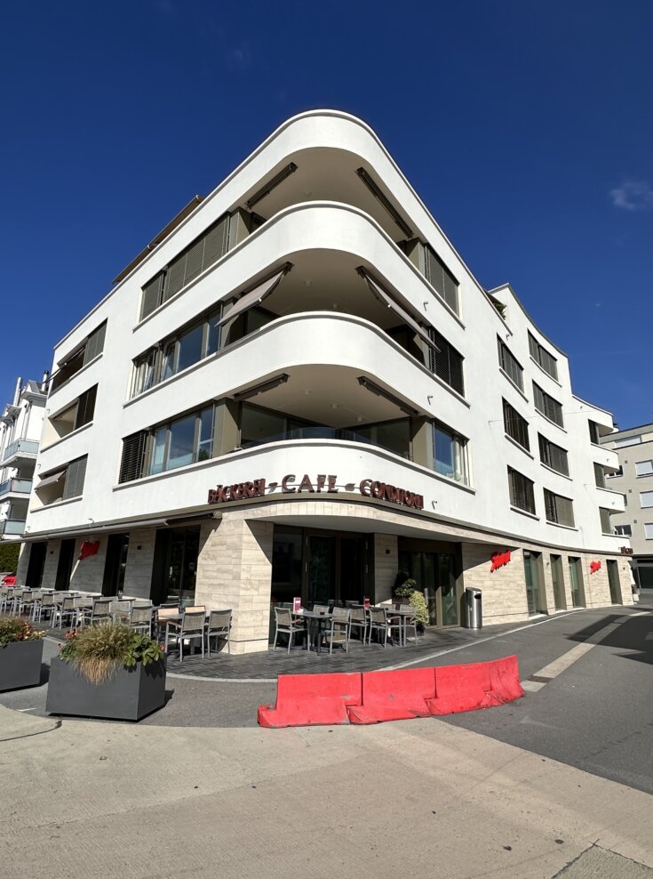 Kapellstrasse Lachen, Aussenaufnahme Fassade, marty architektur