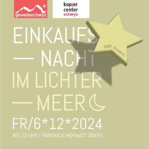 Einkaufsnacht im Lichtermeer, Flyer 2024, marty architektur