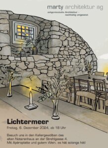 Einkaufsnacht im Lichtermeer, Flyer 2024, marty architektur