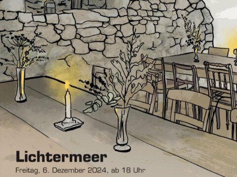 Einkaufsnacht im Lichtermeer, Flyer 2024, marty architektur
