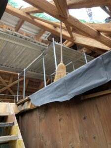 Kirchbühlstrasse Stäfa, Baufoto Holztragwerk, marty architektur