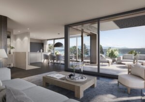 ADORO Uetikon am See, Innenvisualisierung Wohn- / Essbereich, marty architektur