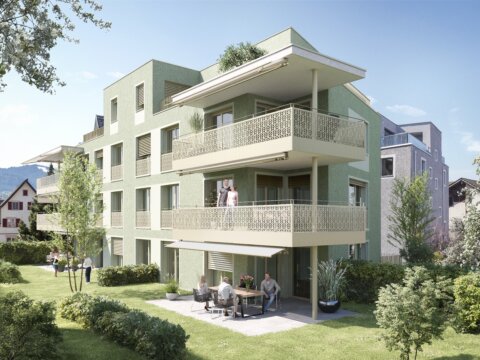 Bürgerheimstrasse Lachen, Aussenvisualisierung, marty architektur