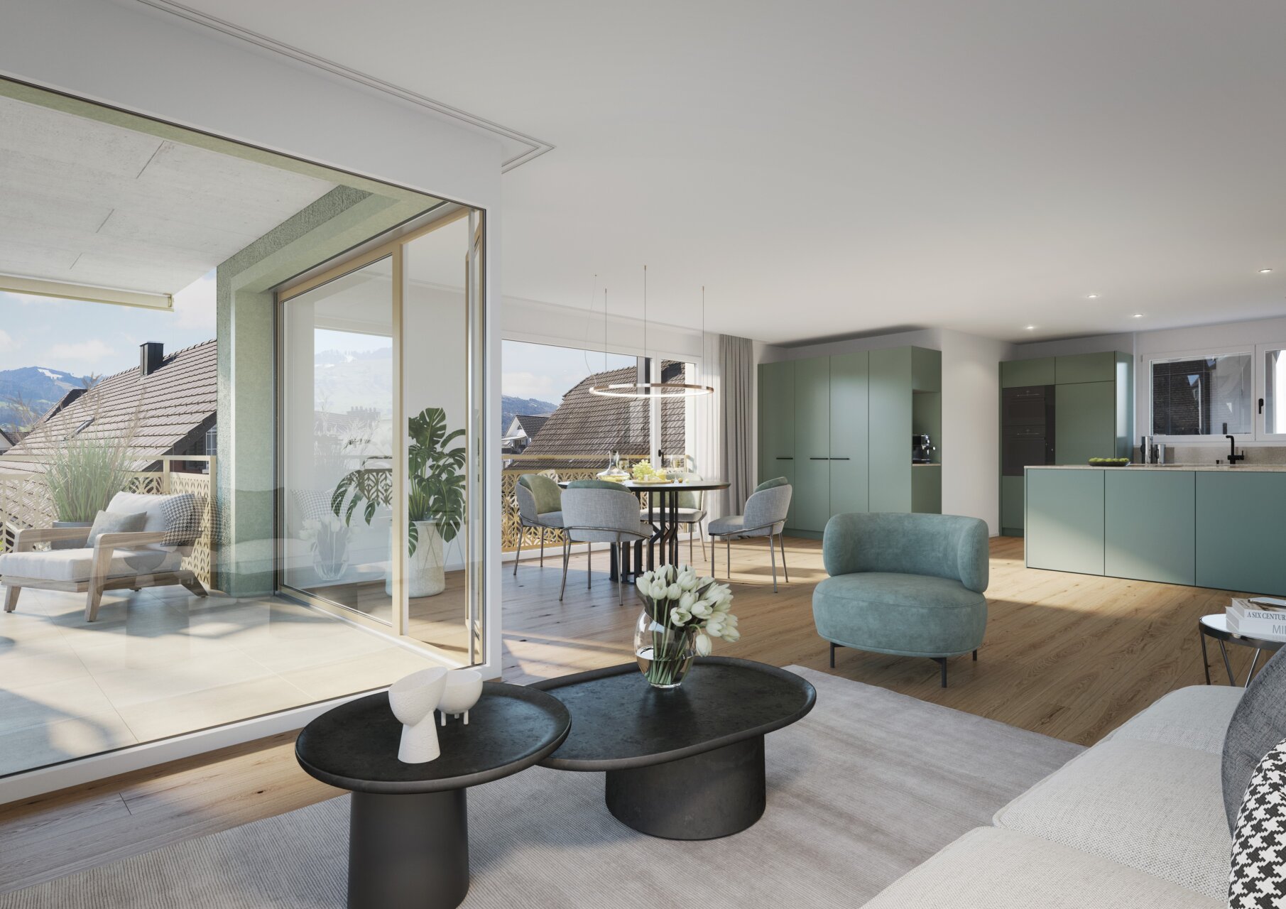 Bürgerheimstrasse Lachen, Innenvisualisierung, marty architektur