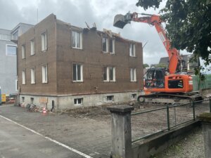 Bürgerheimstrasse Lachen, Baufoto Abbruch, marty architektur