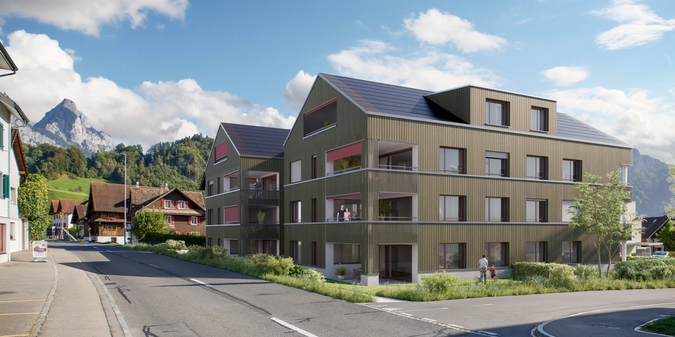 Schwyzerstrasse Steinen, Aussenvisualisierung, marty architektur