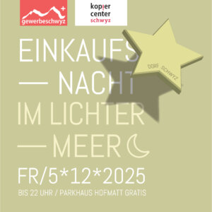 Einkaufsnacht im Lichtermeer, Flyer 2025, marty architektur