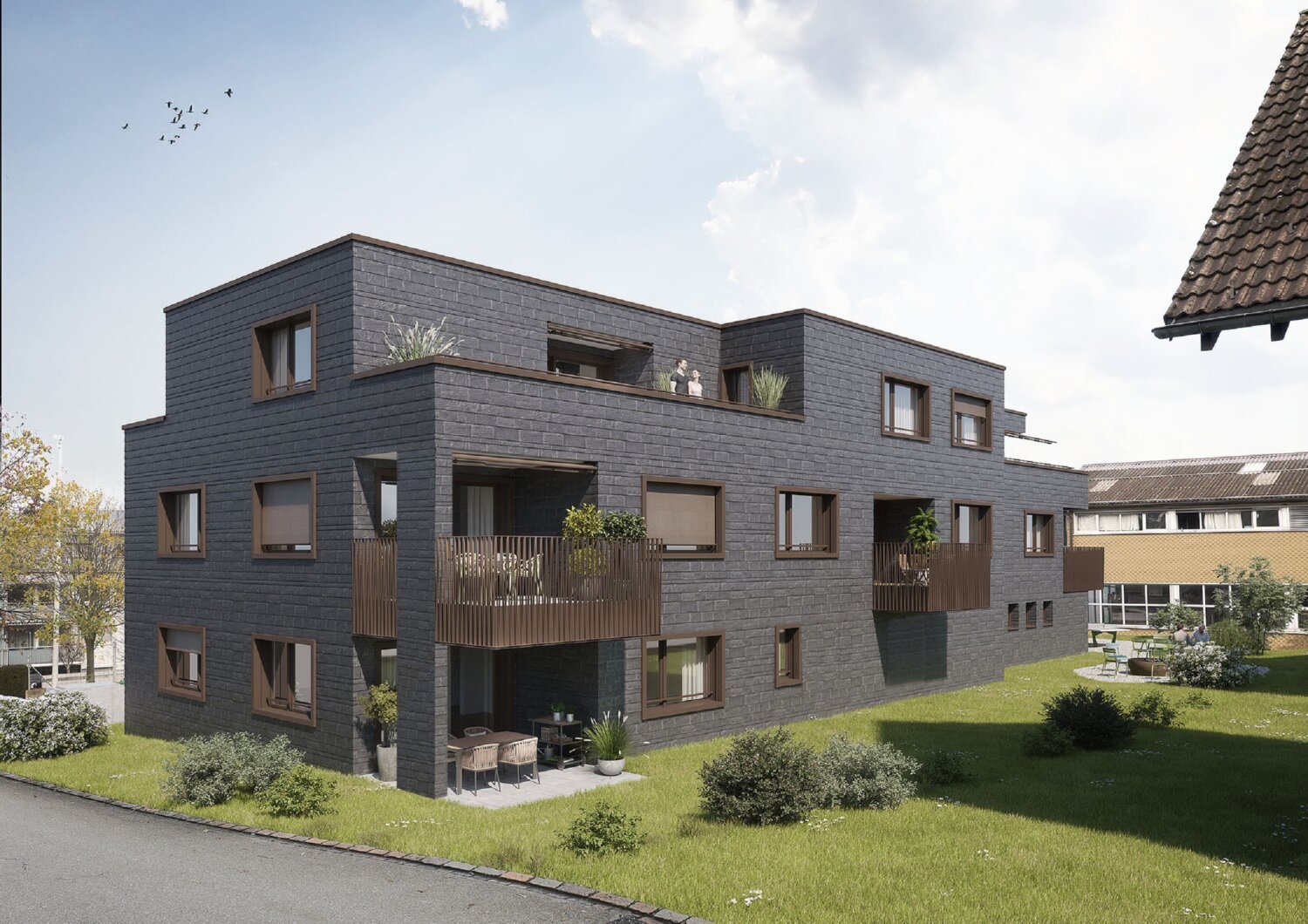 Etzelstrasse Altendorf, Aussenvisualisierung, marty architektur