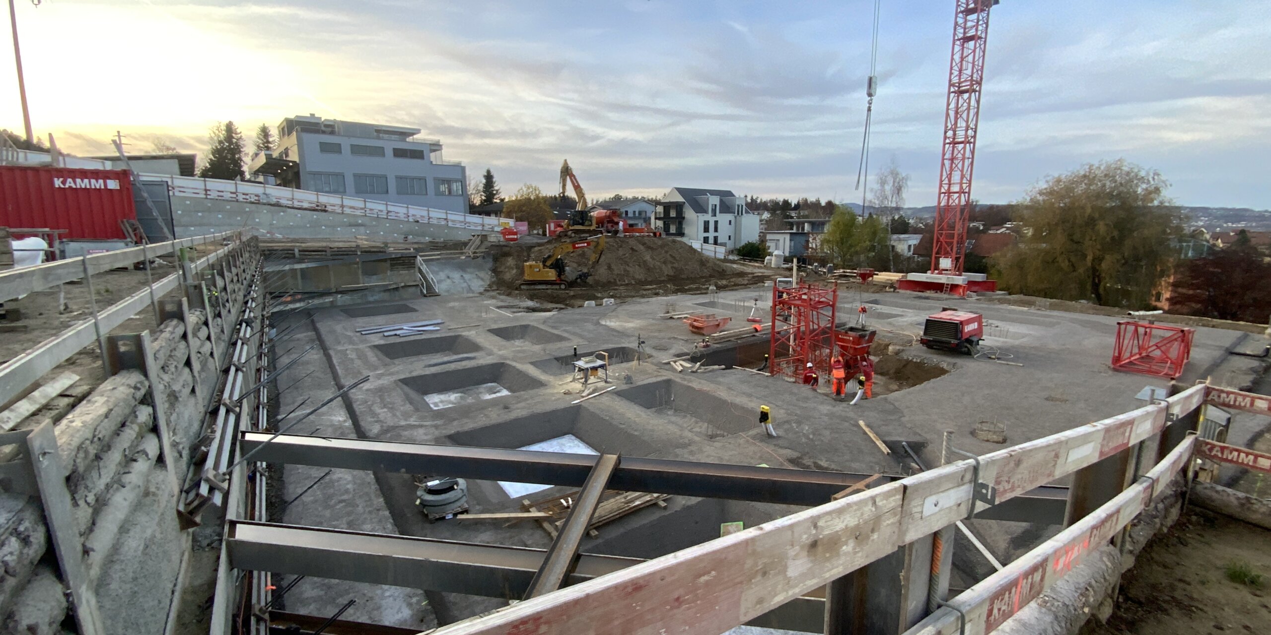 Weidstrasse Pfäffikon, Baufoto Fundamente, marty architektur