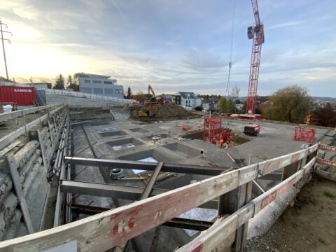Weidstrasse Pfäffikon, Baufoto Fundamente, marty architektur
