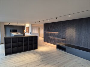 Erlenhalde Wollerau, Wohnzimmer mit Blick in Küche, marty architektur