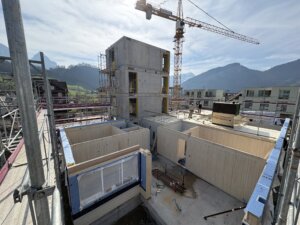 Schwyzerstrasse Steinen, Baufoto Aufrichtung, marty architektur