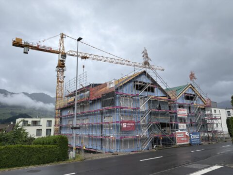 Schwyzerstrasse Steinen, Baufoto Aufrichtung, marty architektur